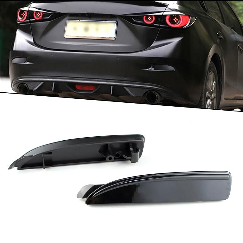 2Pcs Rear Left Right Bumper Reflector Lights Lens For Mazda 3 5 6 D350-51-5L0C D350-51-5L0E For Mazda 3 Rear Side Marker Lens
