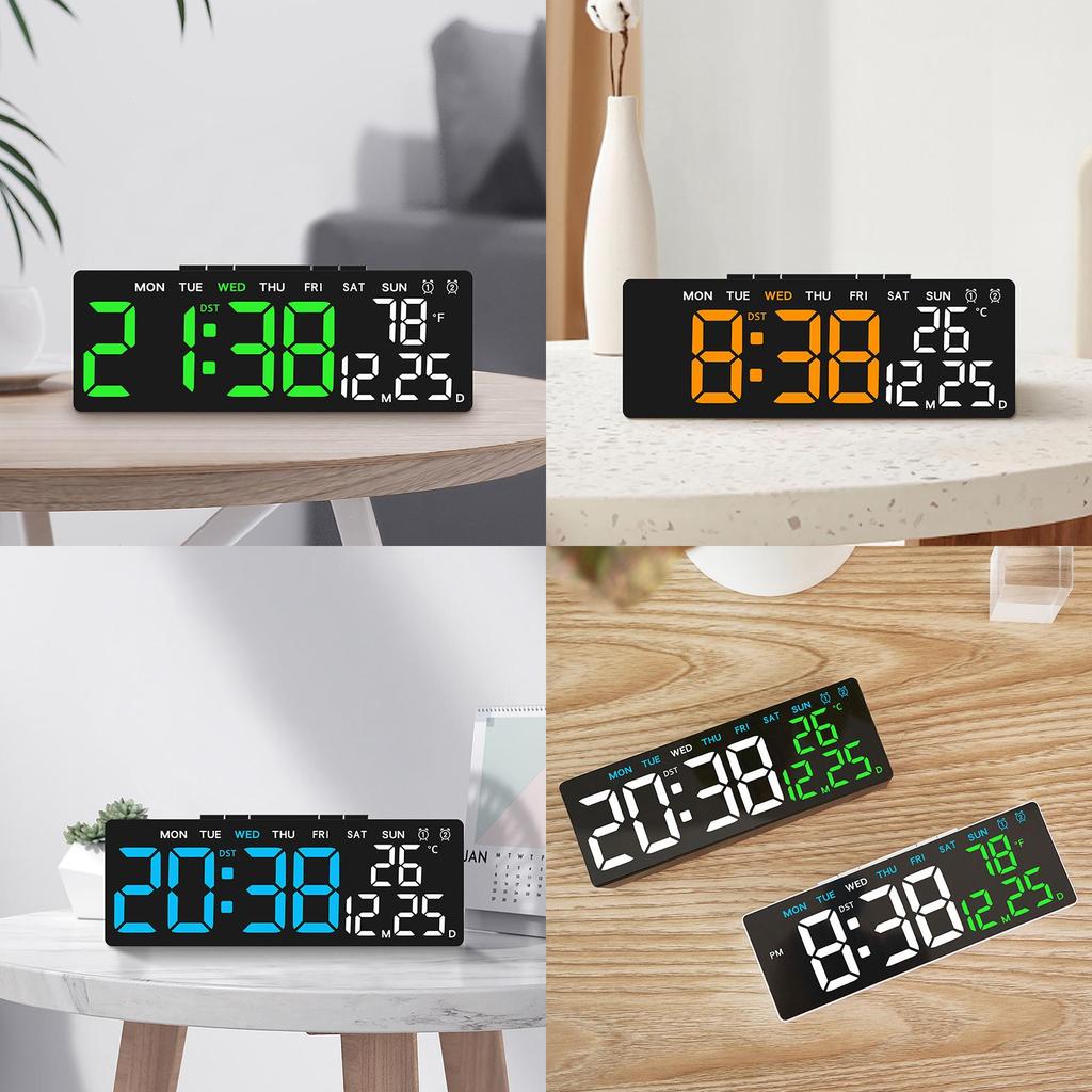 Modern Minimalist Digital Alarm Clock With Led Display And Usb Power For Bedroom Decor