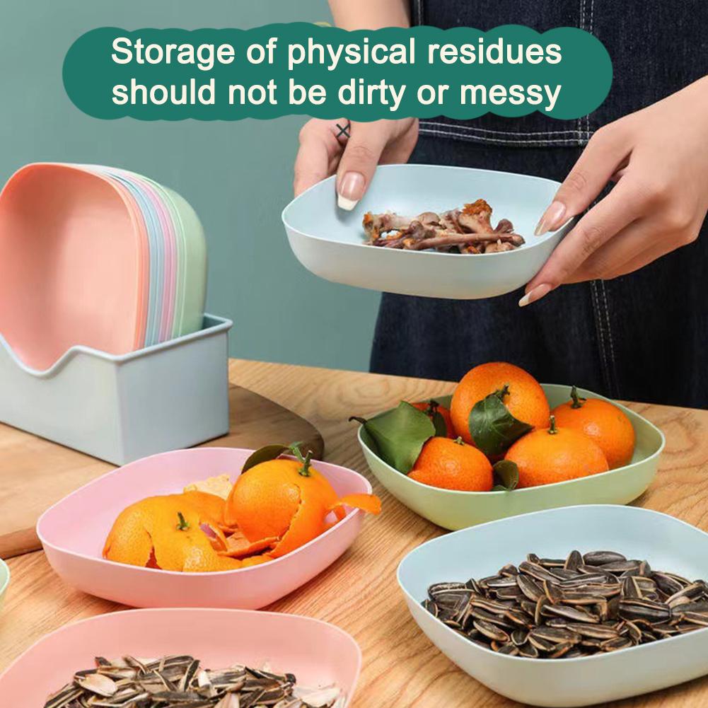 Leichtes Geschirr aus Weizenstroh, Speiseteller, Dessertteller, wiederverwendbare, unzerbrechliche Plastikteller für Picknick-Camping-Set