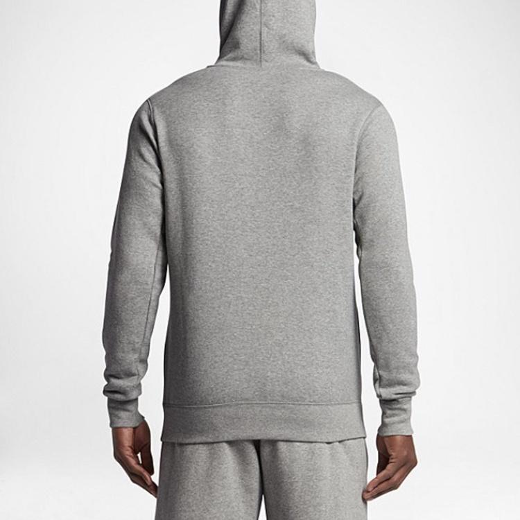 Air Jordan Knit Logo Fleece Lined Hooded Pullover Hoodie Asia Sizing 'Grey' Men's 834372-063