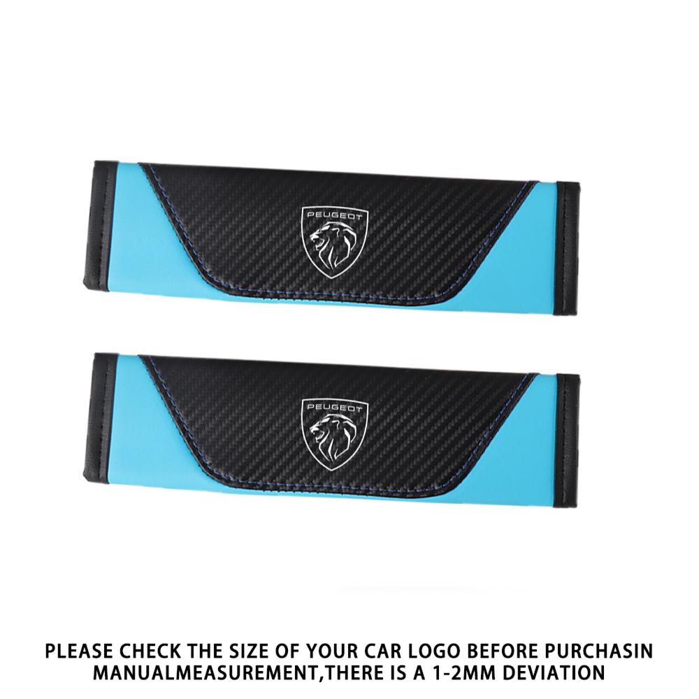 2pcs Car Seat Belt Cover Safety Belt Shoulder Protector Pad For Peugeot 207 3008 206 208 308 307 408 2008 107 Accessories key DC06