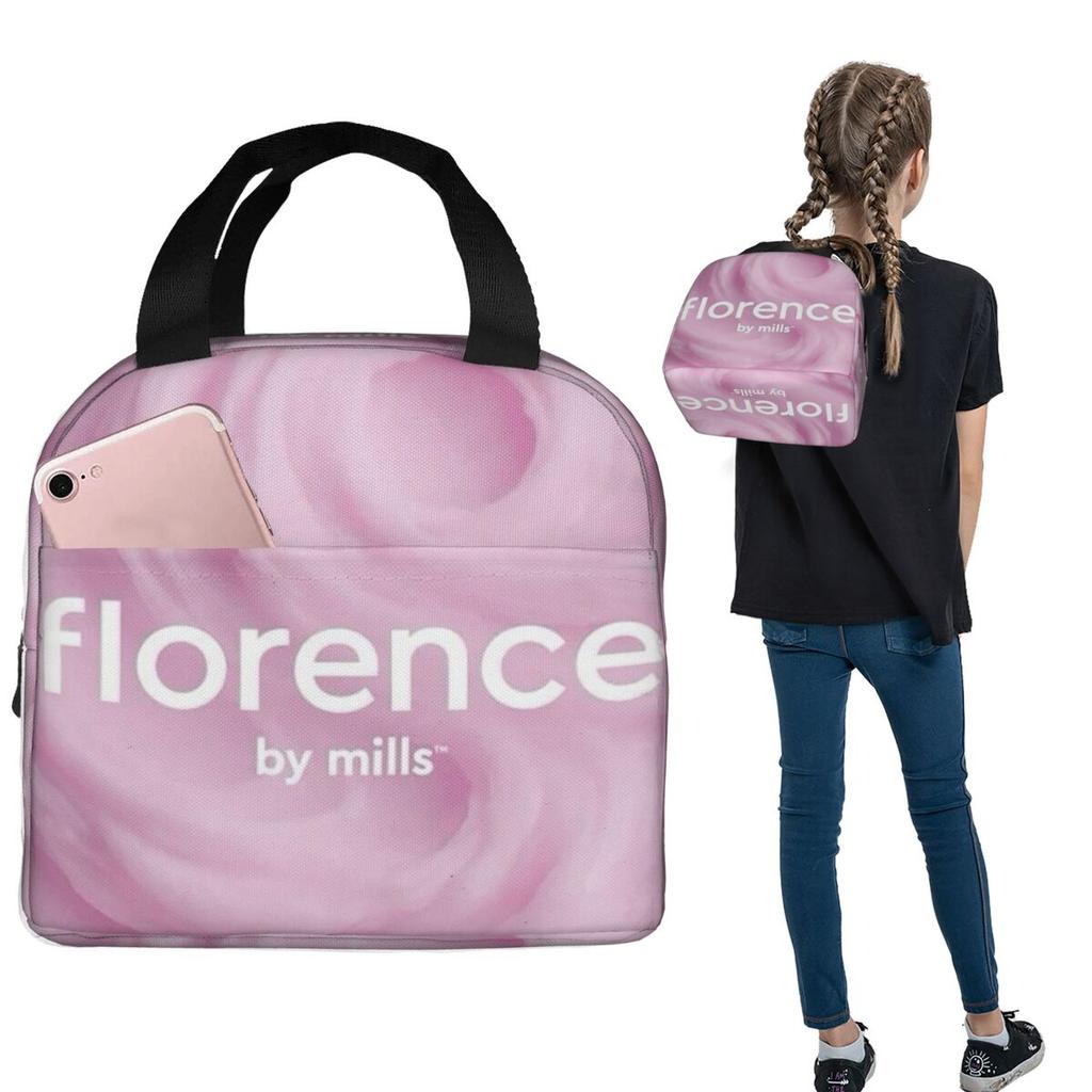 Florence By Mills Insulated Lunch Bag for Women Children Portable Food Boxes Thermal Lunch Box Tote