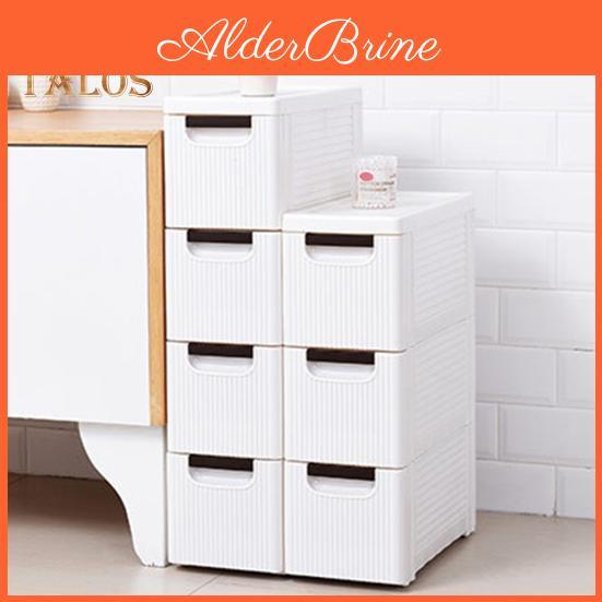 Storage Cabinet Drawer With Invisible Wheels Stackable Design Large Capacity Easy To Pullout Rolling Organizer Cart