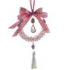 Fulu Gourd Shaped Artificial Crystal Car Pendant Rearview Mirror Hanging Tassel Decor For Women
