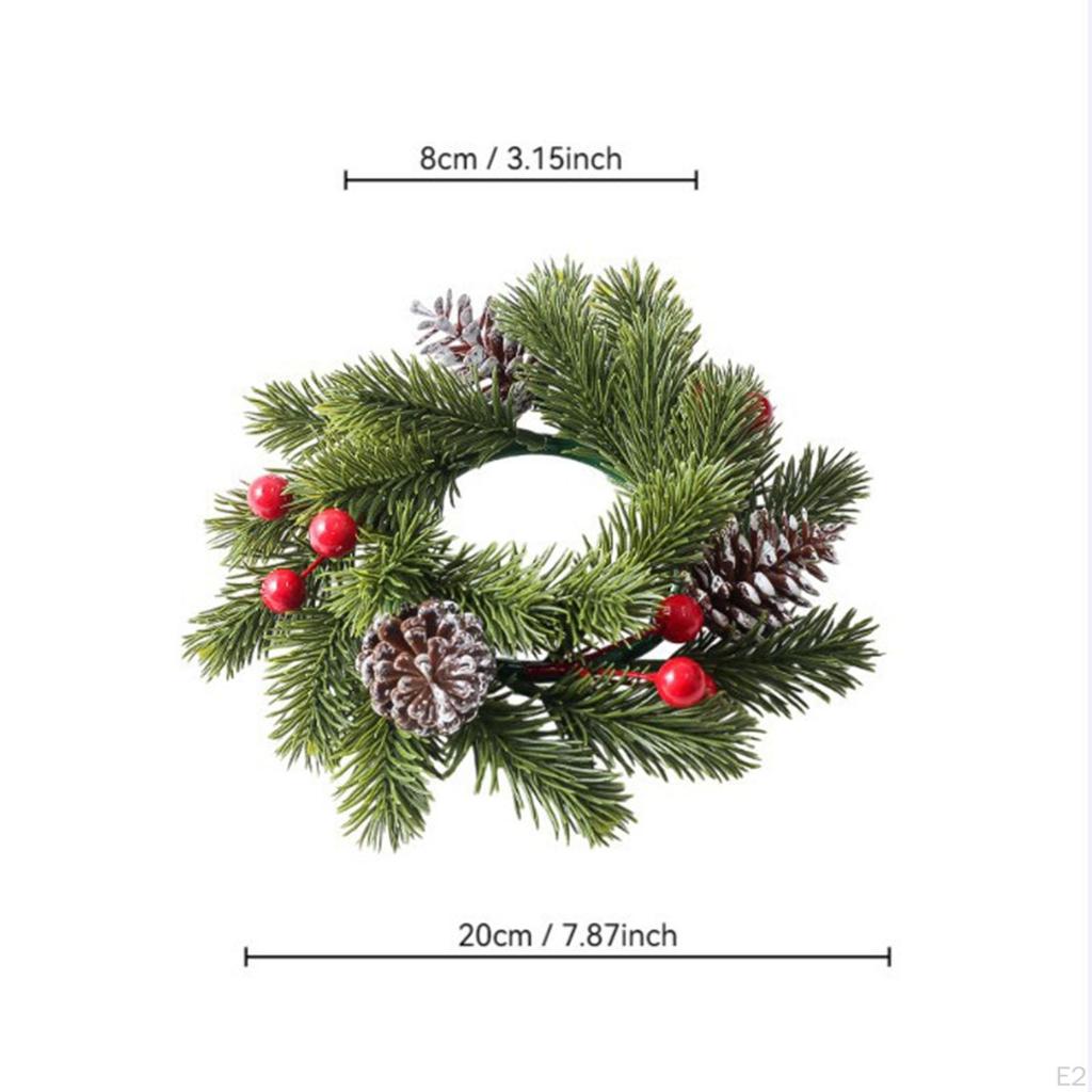 Christmas Candle Ring Realistic Table Centerpeices for Birthday Door Wedding