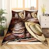 Western Cowboy King Queen Duvet Cover Black Shotgun Bedding Set For Kids Teens Adults Exotic Retro Style 2/3Pcs Soft Quilt Cover