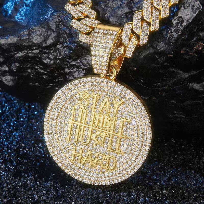 European-American Exaggerated Hip Hop Rhinestone Pendant Jewelry for Men & Women