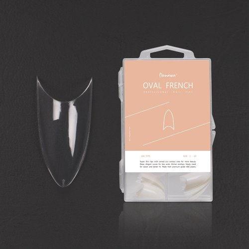 

Donna and Nail Tips Artificial Nails Oval French Clear 100nail CT164-100N-C