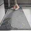 Kitchen Carpet Non-slip Floor Mat Wear-resistant Long Carpets Gray Flower Rug European and American Style Home Decoration Rugs