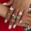 Ingemark 7Pcs/Set Trendy Deer Snowflake Christmas Tree Open Rings Women Retro Creative Adjustable Knuckle Christmas Jewelry Gift