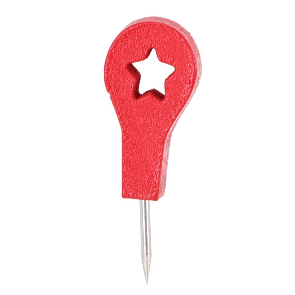 40Pcs Red Map Shape Thumb Tack Fixing Accessories School Stationery Office Supplies