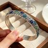 Xiaomi 100% Solid 925 Sterling Silver Metal Bracelet for Women Vintage Handmade Simple Flower Pattern Bracelet Birthday Gift Party