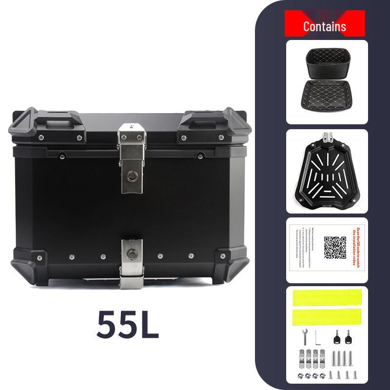 Quick Release Aluminum Motorcycle Tail Box - Available In 28L To 100L Capacities