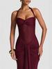 2026 Elegantes Falten-Spaghetti-Träger-Abendkleid für Damen