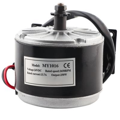 MY1016 24V 250W Yüksek Hızlı Küçük Fırçalı Motor Kayışlı Kasnaklı Elektrikli Scooter Elektrikli Bisiklet
