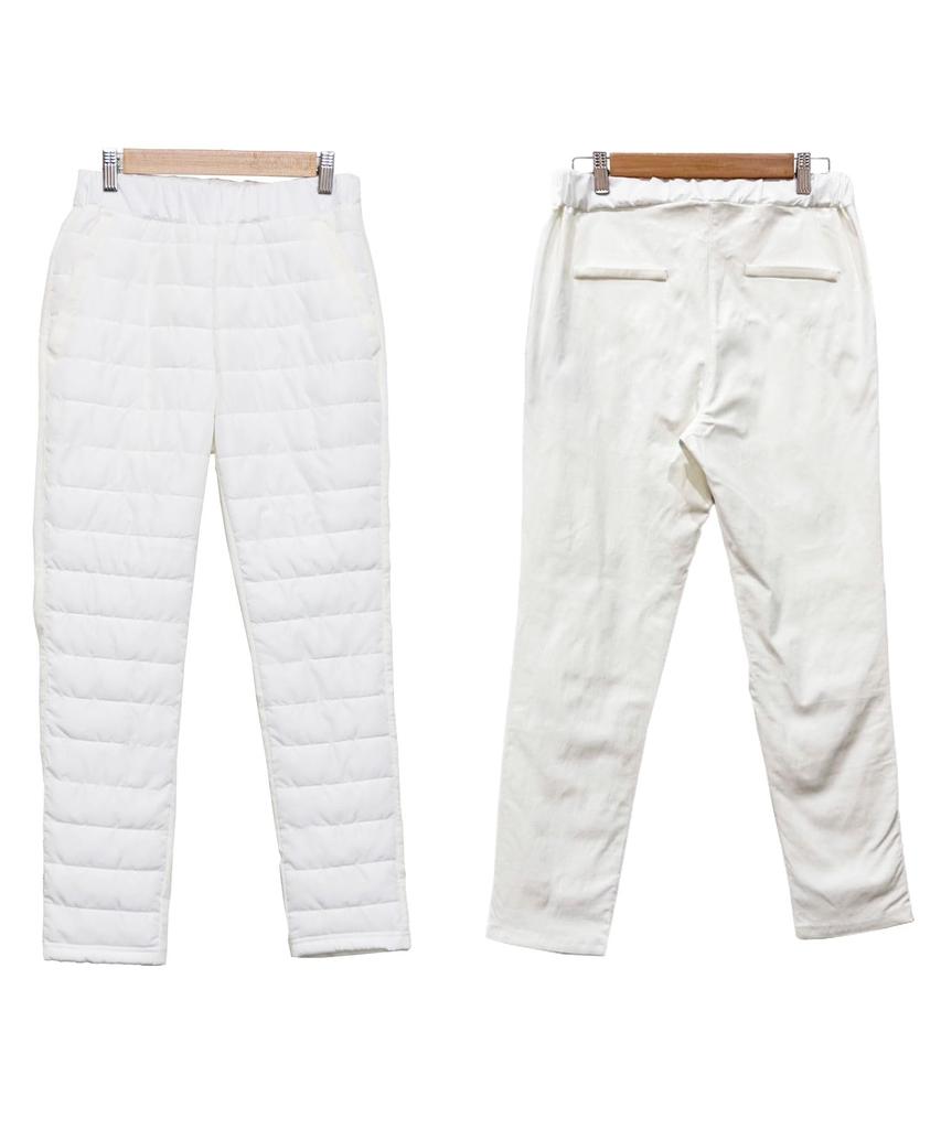 Milliandeni Gepolsterte Warme Damenhose Größe M, Stretch, Off-White,