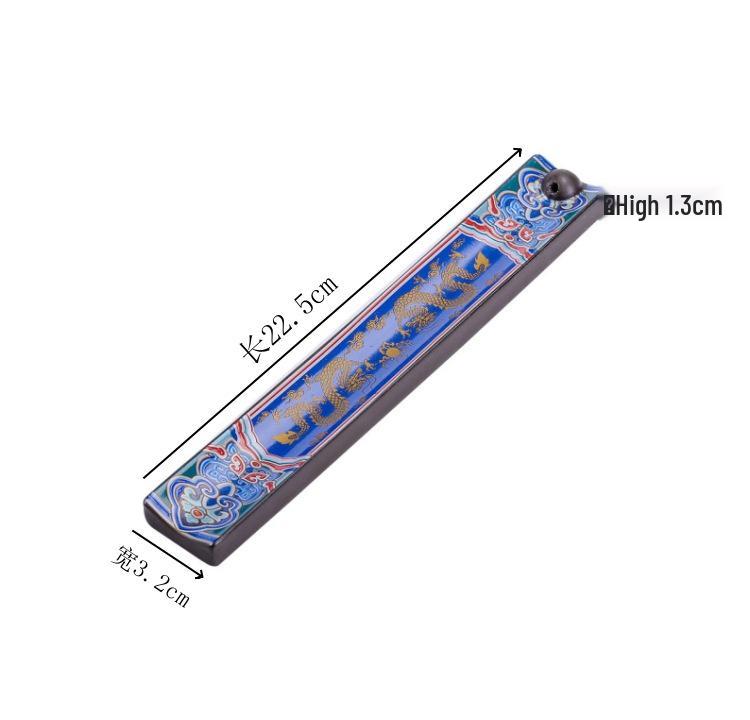 Enamel Ceramic Incense Holder: Antique Style Cloisonné Sandalwood Burner for Tea Ceremony and Home Decor.