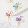 Creative Women Elegant Flower Enamel Crystal Brooch Pin Fashion Exquisite Drip Oil Floral Badges