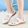 Sandals Summer Breathable Leather Slippers Women Fashion Non-Slip Casual Roman Shoes Ladies Sandals On Sale Off White Shose