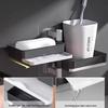 Rotating Wall-Mounted No-Drill Soap Holder and Bathroom Shelf