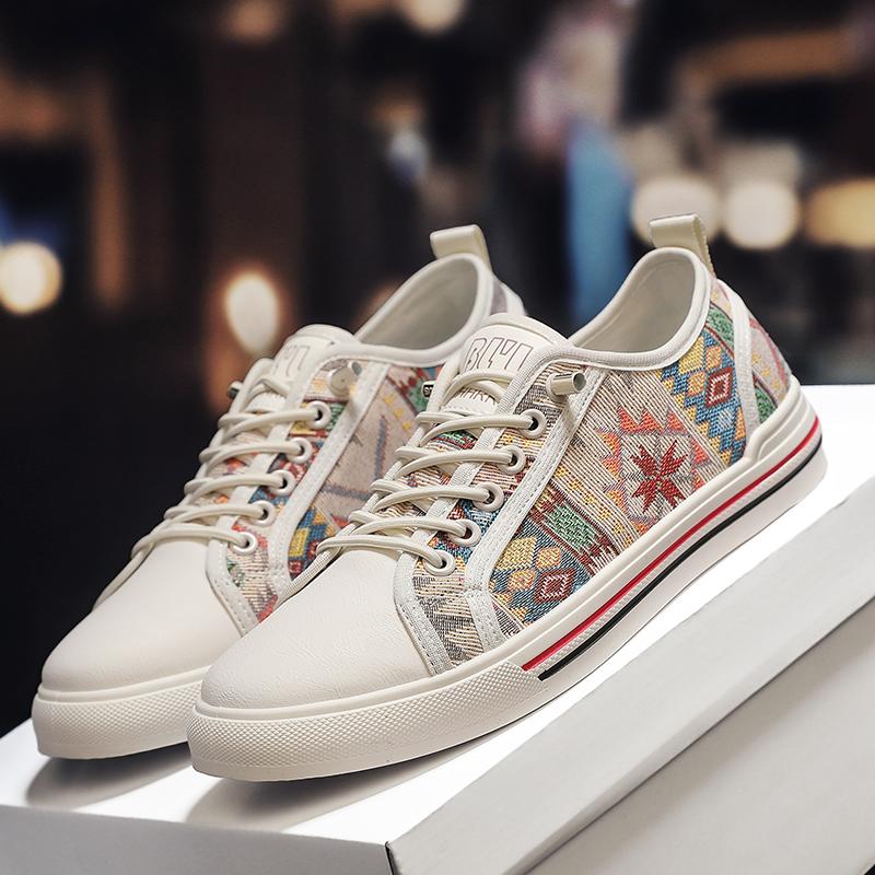 Flat Sneakers Men Roman Canvas Shoes For Men Summer Walking Sneakers Shoes Male British Style