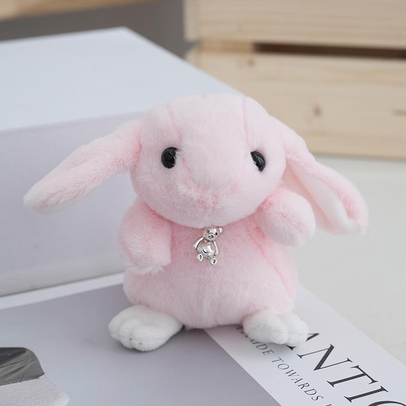 Charming Pink Bunny Plush Doll Endearing Longeared Rabbit Ideal For Birthdays