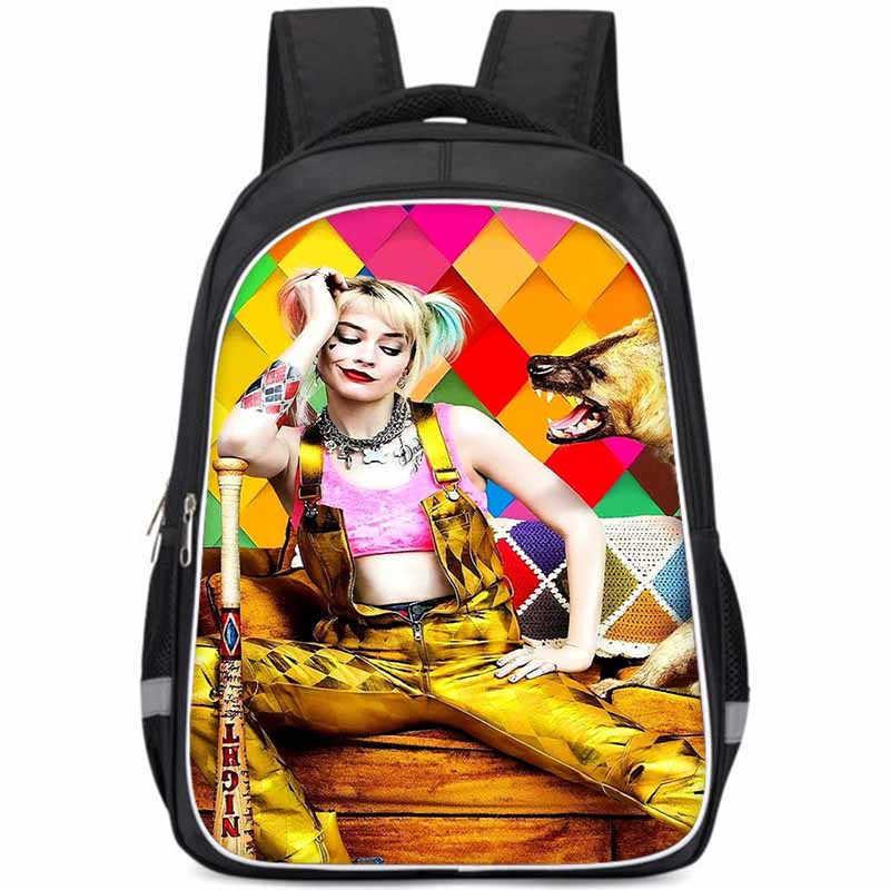 Harley Quinn Large Capacity Lightweight Oxford Fabric School Backpack For Kids