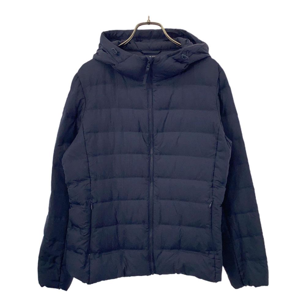 UNIQLO seamless Down jacket L Navy hood Women Used