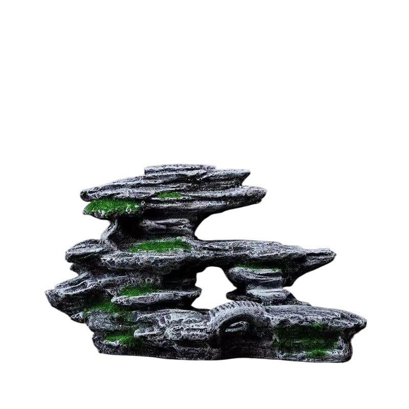 Kleine dekorative Aquarium-Felsen und Garnelen-Versteckhöhle für Schreibtisch Wohnzimmer