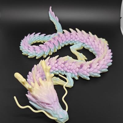 88Cm 3D Printed Gem Dragon Crystal Fidget Toy Rotatable Articulated Dragon Ideal Gift For Kids With Adhd Perfect For Birthdays