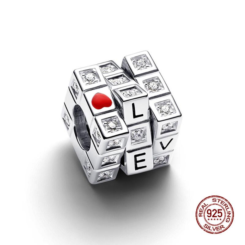 Originele Charmscopper Draaibare Rubiks Kubus Serie Bedels Kralen Passend op 3 mm Originele Armband Voor Vrouwen DIY Sieraden Cadeaus