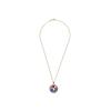 Collier - LUXENTER - Auope - Finition or jaune 18 carats - Zircone multicolore - Longueur 42 cm