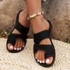 Women's Breathable Mesh Slide Sandals - Comfortable Open-Toe Flats with Cross Strap, Lightweight Summer Shoes, Strappy Sandals