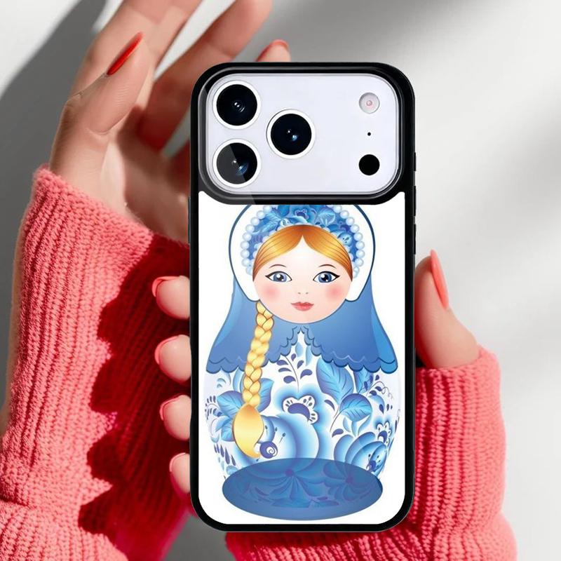 Russian Nesting Doll Phone Case for iPhone 17 Air 16e 15 14 13 Pro Max Back Cover for 12 11 Pro Coque