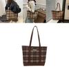 Stylish Large Capacity Tote Bag For Women With Trendy Plaid Design And Versatile Carry Options