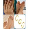 Bobisty 1/3 Pezzi Anelli per Dita dei Piedi Placcati Oro 14K per Donne Non Macchiabili Regolabili Fiore CZ Delicato Anello per Dita dei Piedi Gioielli per Piedi Estivi da Spiaggia
