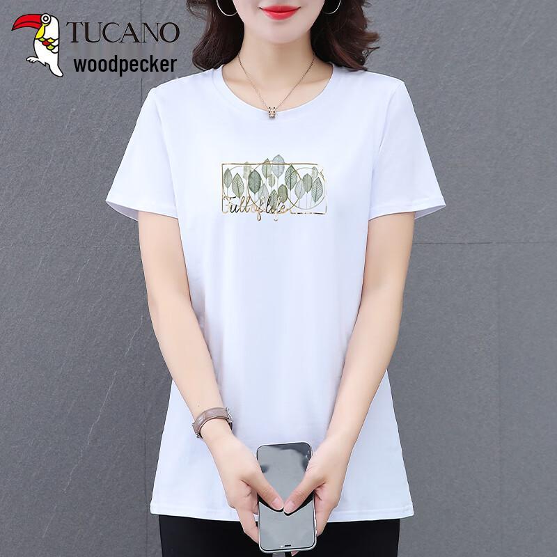 

Woodpecker Women s Pure Cotton Regular Shoulder T-Shirt 4XL