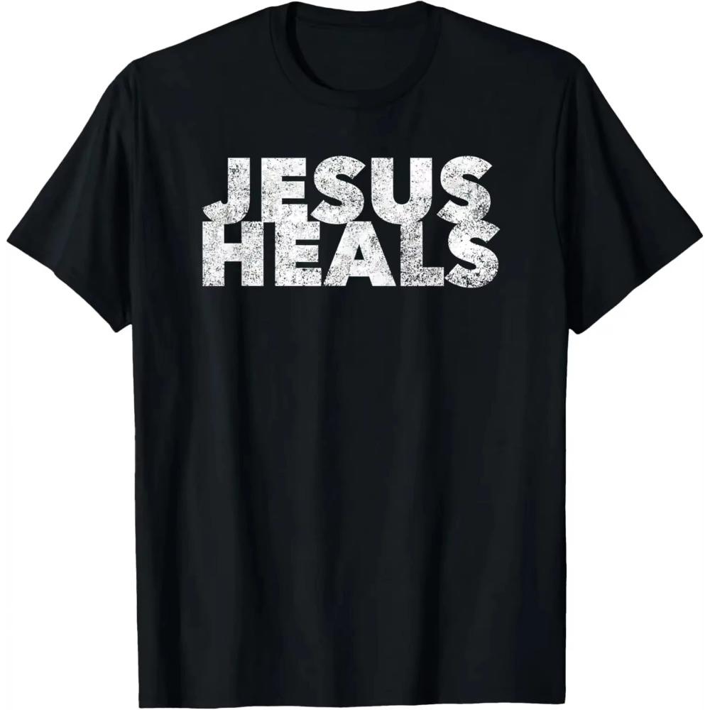 

Ісус зцілює смішний цілитель віри зцілення футболка друк оригінальний дизайн подарунки футболки вінтажна футболка топи XXXL