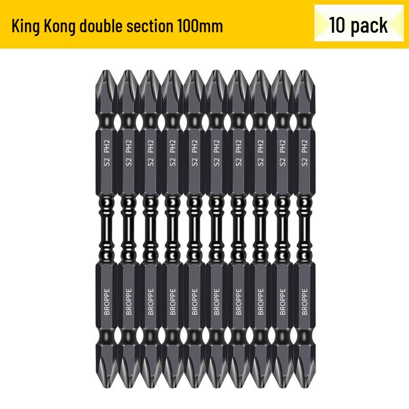 Double-Ended Magnetic Cross & Flathead Electric Screwdriver Bit Set