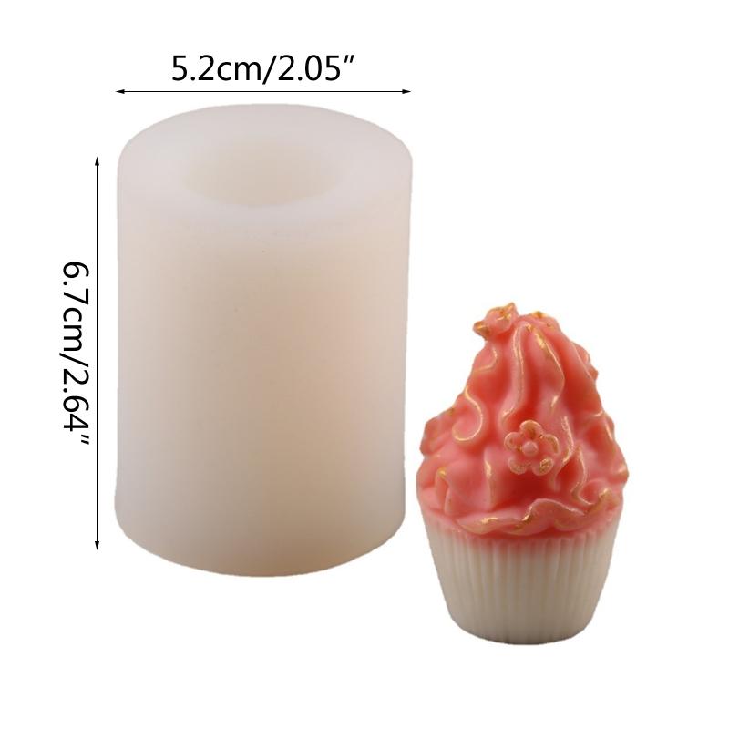 Cupcake Shape Silicone Mold Wax Melt Polymer Aromatherapy Making Handmade Cupcake Jelly Mould Decorating Supplies
