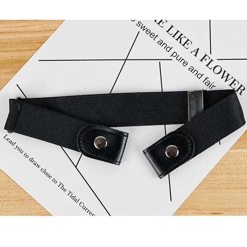 

Женский ремень Ленивый Универсальный Декоративный Эластичный Регулируемый Бездырочный Ремешок Black