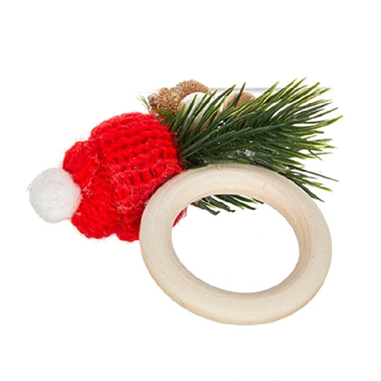 6pcs Christmas Napkin Rings Decoration Napkin Holder for Dining Table Enhancement Elegant Serviette Buckles Accessory