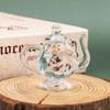 Mini Crystal Teapot Figurine Clear Glass Teapot Teapot Sculpture  Ornament  Living Room