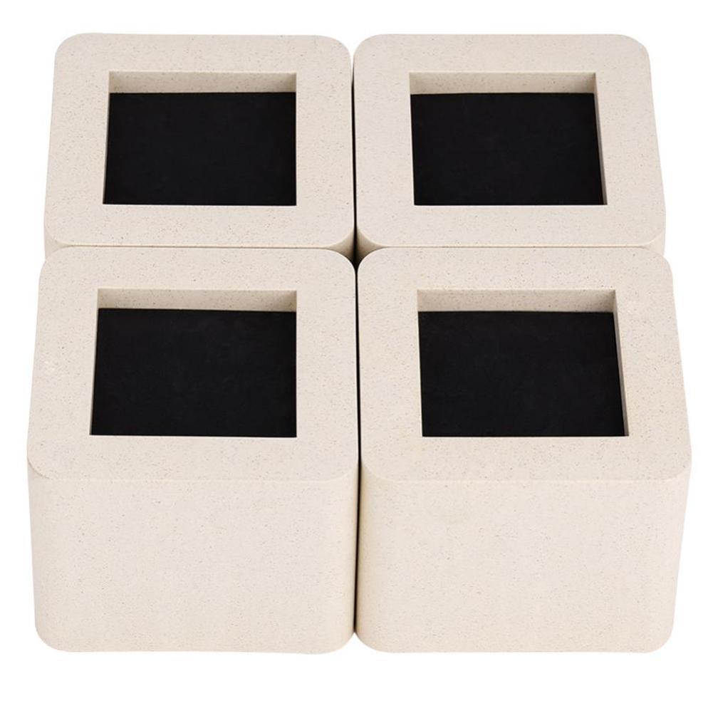 4Pcs/Set Ceramic Simulated Plastic Home Furniture Leg Risers for Table Desk Bed Sofa Wardrobe