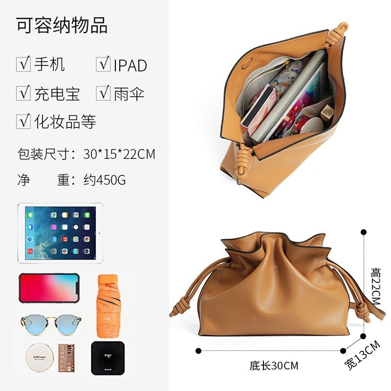 Kleine Zugbeutel-Wolkenbeutel-Gefühl lässige Damen-Kuhleder-Pendler-Umhängetasche Damen-Exquisite Messenger-Tasche