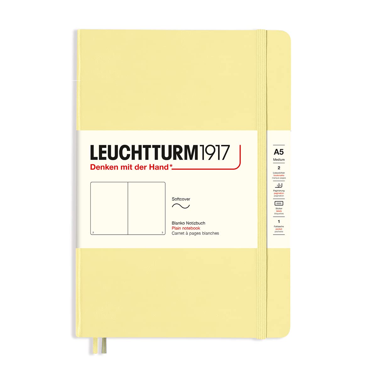 

Leuchtturm Блокнот A5 Без линовки Мягкая обложка Ванильный 365499 Официальный импорт ваниль