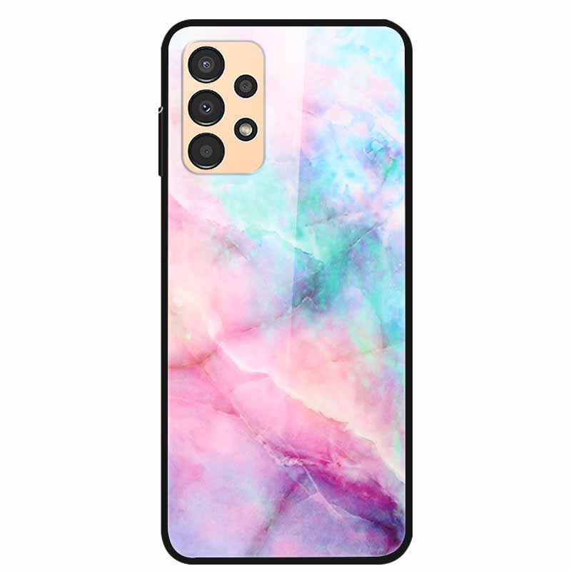 Funda para Samsung A53 5G 2022 Mármol Vidrio Templado Tapa Dura para Fundas de Teléfono Samsung Galaxy A33 A73 5G Protección Fundas