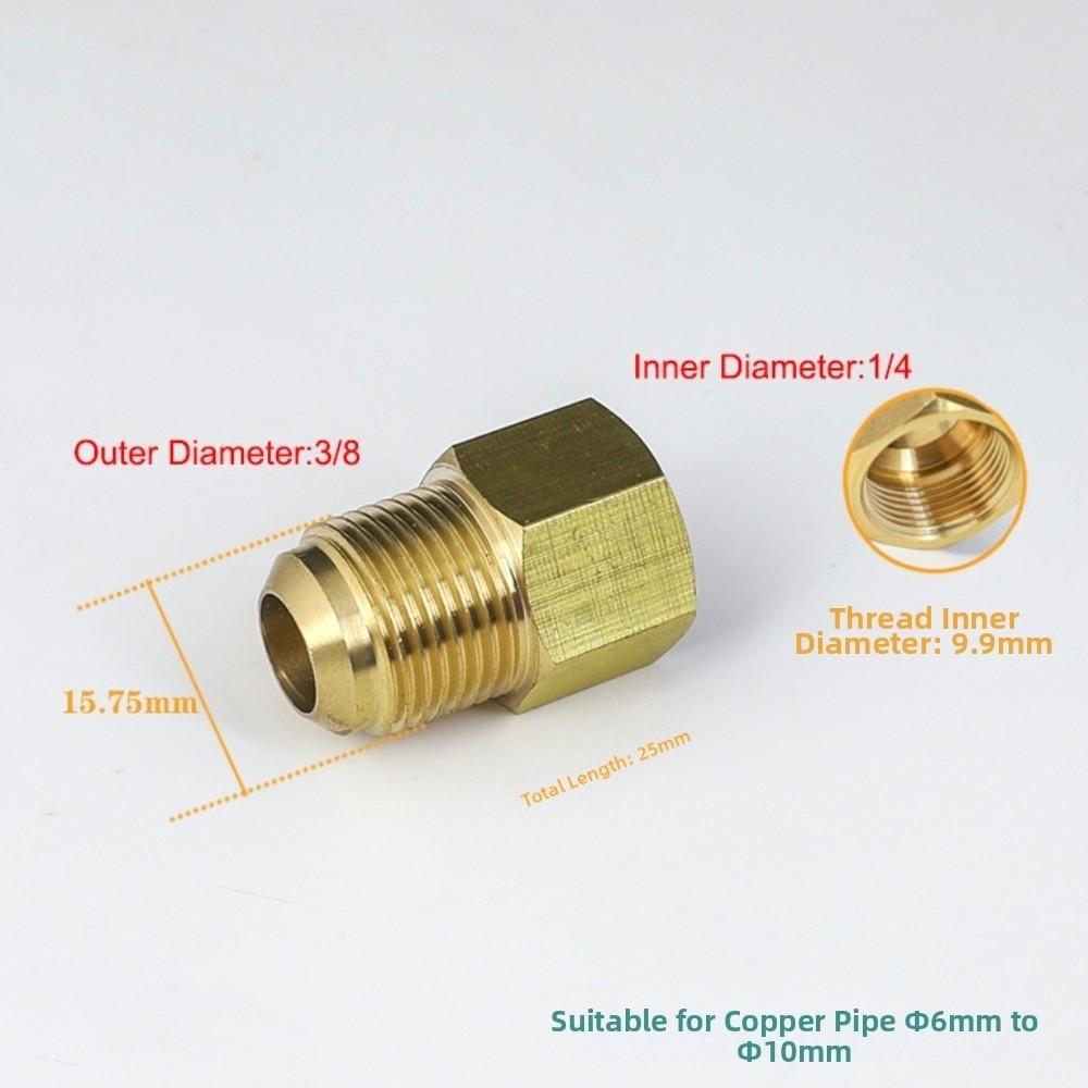 Female To Male Brass Pipe Connector 1/4 3/8 1/2 3/4 Inch AC Coupler Adapeter Flare Fitting