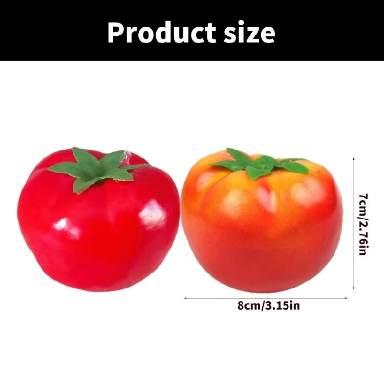 Set of 2 Decorative Tomato Faux Tomatoes Durable Artificial Vegetables for Table Centerpieces and Holiday Decors