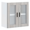 VidaXL Armoire murale de cuisine avec porte en verre Porto sonoma gris 854153